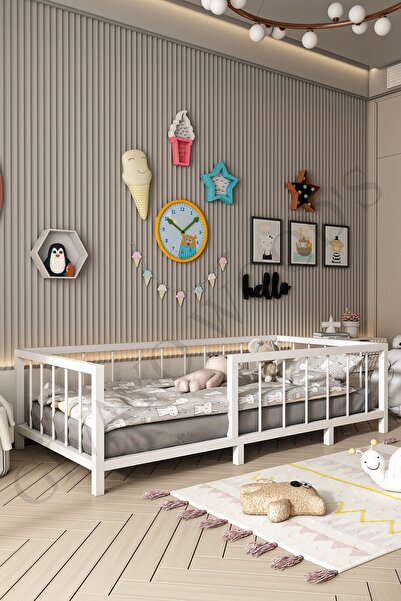 özgürce Çocuk ve bebek için doğal ahşap yatak, güvenli ve şık tasarım