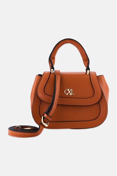 Christian Lacroix حقيبة كروس بودي نسائية بشعار ماركة، لون بني