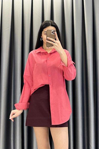 Tmptekstil Basic Shirt - Mercan Mercan