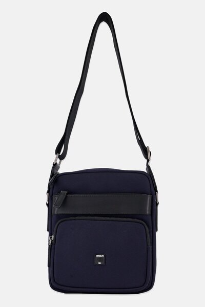 Cerruti 1881 Men Brand Logo Cross Body Bag, Navy