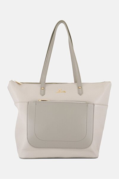 Lavie Women Animal Print Tote Bag, Grey