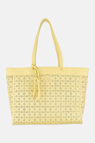 XTI Women Brand Logo Tote Bag 30 H x 44 L x 13 W cm, Yellow