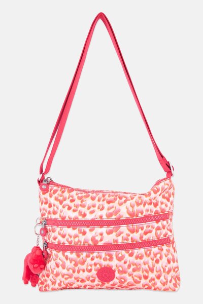 Kipling Women Animal Print Cross Body Bag With Key Ring, Multicolor