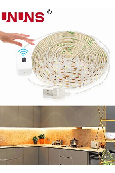 UNUNS Motion Sensor Under Cabinet Lights Strip, 2M Plug-in LED Strip Lights I...