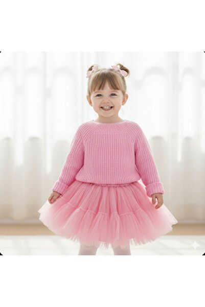 FLOWER BABY سترة محبوكة للأطفال مقاس حياكة عثمانية كبيرة الحجم