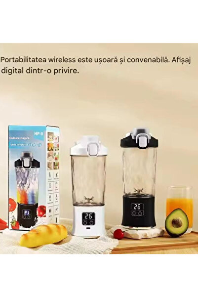 OEM Portable Fruit Juicer 600 ml, USB Charging and Digital Display, Fast Crus...