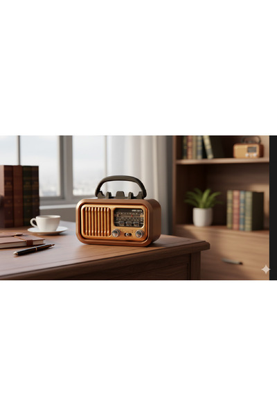 Primo Plus تجربة صوتية فريدة بلمسة كلاسيكية: راديو مثالي للاستخدام المنزلي وا...