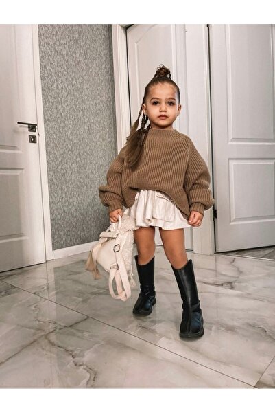 FLOWER BABY سترة محبوكة للأطفال مقاس حياكة عثمانية كبيرة الحجم