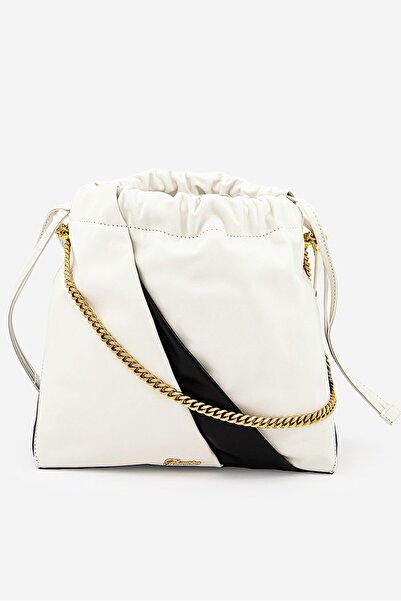 Blumarine Women Elisabeth Cross Body Bag 28 H x 28 L x 18 w cm, Off White and...