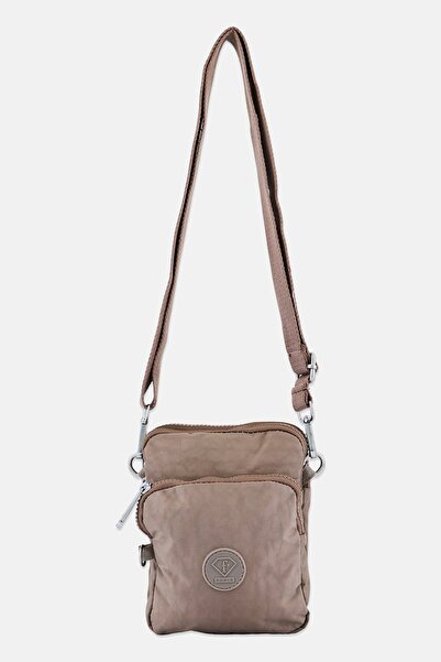 I Love Fashion Women Brand Logo Mini Cross Body Bag, Taupe