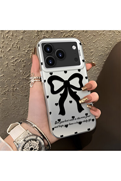 Hontinga iPhone 17 Pro Compatible Silicone Edge Hard Back Anti-Fall Phone Cas...