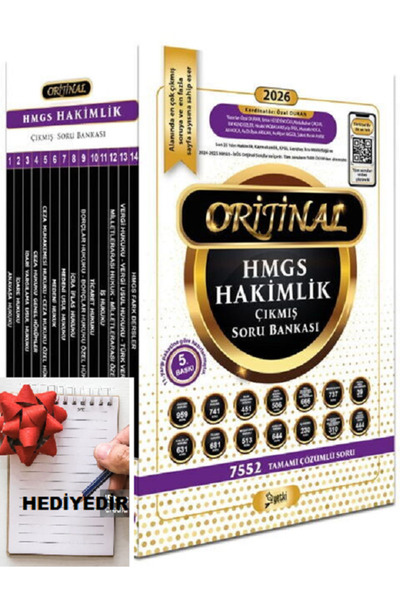 Yetki Yayıncılık Yetki Yayınları 2026 Orijinal HMGS Hakimlik Çıkmış Soru Bank...