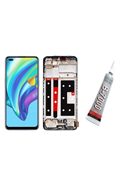 SDT Reno 4 Lite Compatible Screen Touch Panel Oled + (Black) B7000 Adhesive