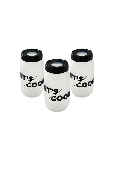 teknoparkx 3Pcs 100Cc Flu Storage Container - Glass Jar Set (5372)