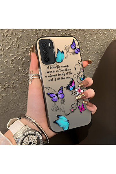 Hontinga حافظة هاتف OPPO A55 4G متوافقة مع السيليكون ذات حافة صلبة ومضادة للس...