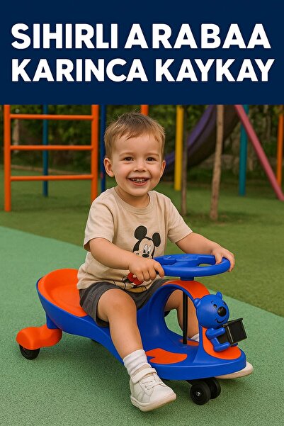 TOHA Karınca Kaykay Sihirli Araba – Swing Car Pedalsız, Aküsüz, Pilsiz 3 Teke...