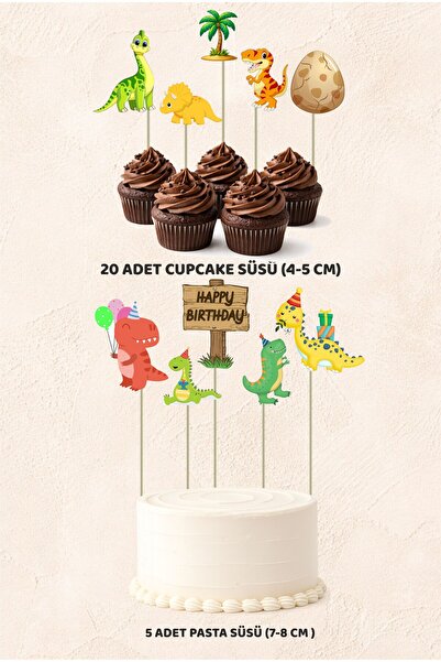 Sinek Kupası Tasarım Dinosauri Safari Koncept 5-dijelna torta 20-dijelni mini...
