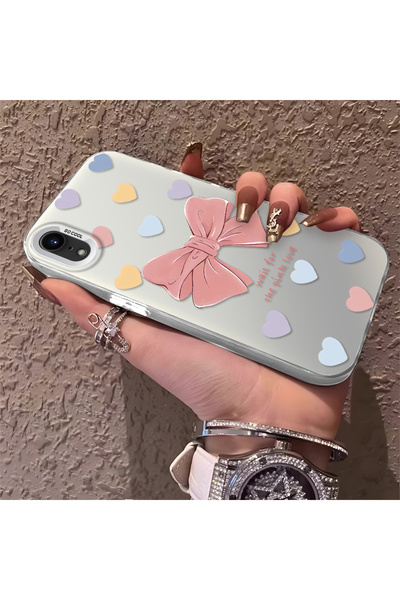 CHICASELUX حافظة هاتف من السيليكون ذات حافة صلبة ومضادة للسقوط على شكل قلب مت...