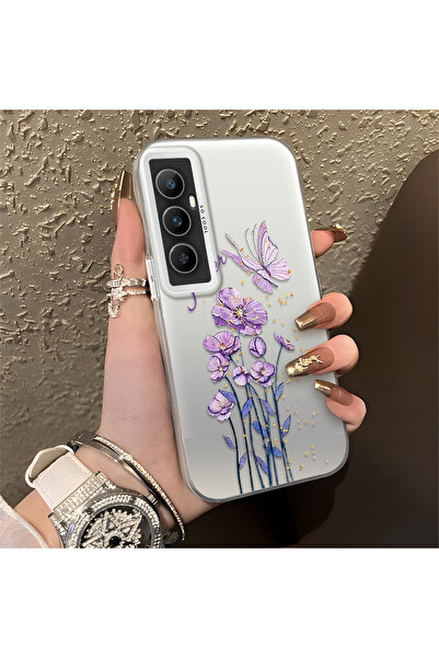 Hontinga حافظة هاتف Realme C65 4G متوافقة مع السيليكون ذات الحواف الصلبة والم...