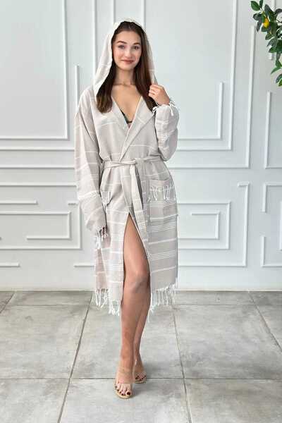 My-o Boemski stil Sa kapuljačom peštemal ogrtača - Mekane teksture sušilica z...