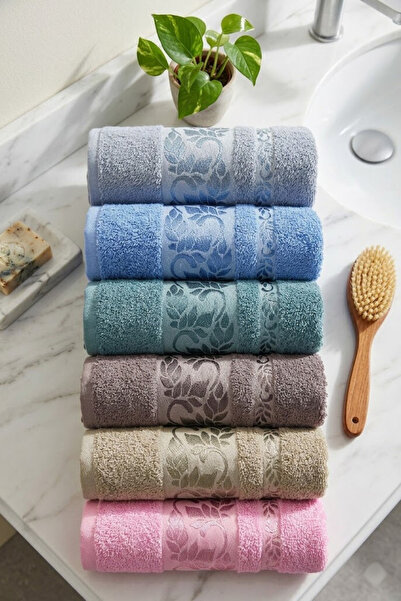 Valmia Home Premium 100% Cotton Luxury Hand and Face Towels 50X90 cm Dowry Th...