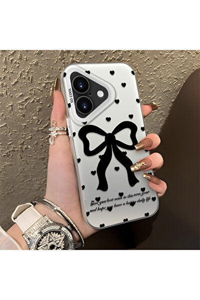 Hontinga iPhone 16 Plus Compatible Silicone Edge Hard Back Anti-Fall Phone Ca...