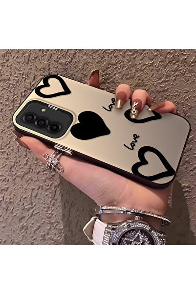 CHICASELUX حافظة هاتف من السيليكون ذات حافة صلبة ومضادة للسقوط على شكل قلب مت...