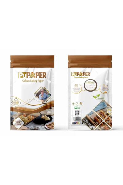 PuPaper Gold baking paper, 18 sheets, 32 x 47 cm (large size), 4 packs - reus...