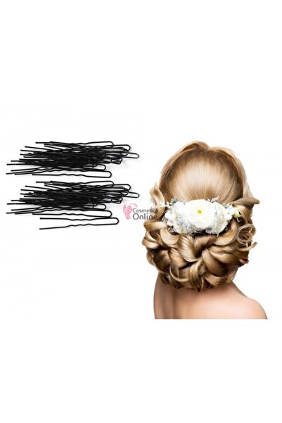 amelie ACC006AA metal hairpins, black, 100 pcs, 3 sizes, 4.5-5-6.5 cm