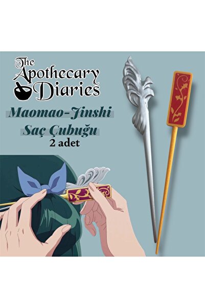 Bilgin Üretim 2Adet Maomao Kanzashi Saç Çubuğu Tokası Eczacı Günlükleri Anime...
