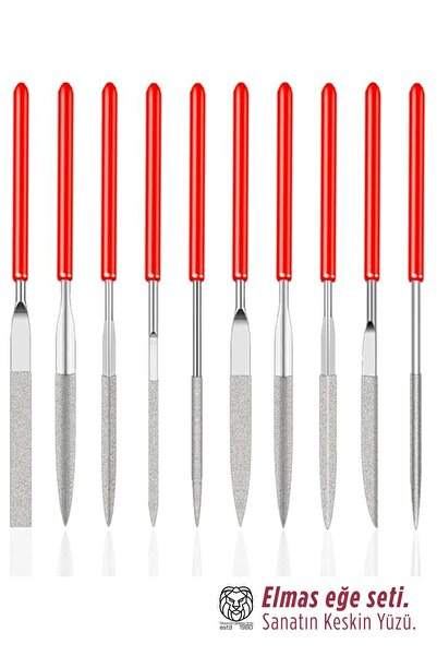 Transformacion 10'lu Profesyonel Elmas Eğe Seti | Hassas Metal Ahşap Cam İşle...