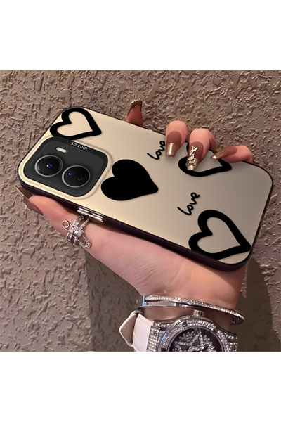 CHICASELUX حافظة هاتف من السيليكون ذات حافة صلبة ومضادة للسقوط على شكل قلب مت...