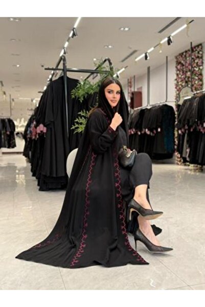 dar laha abaya Abaya D890 - Royal Fabric with Elegant Embroidery and Flared S...