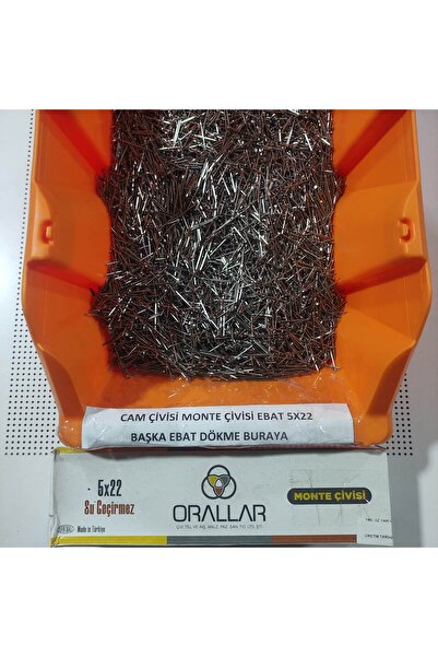 YMN Orallar Cam Çivisi Monte Çivisi Ebat : 5 x 22 mm (1 Kg Gönderilir)