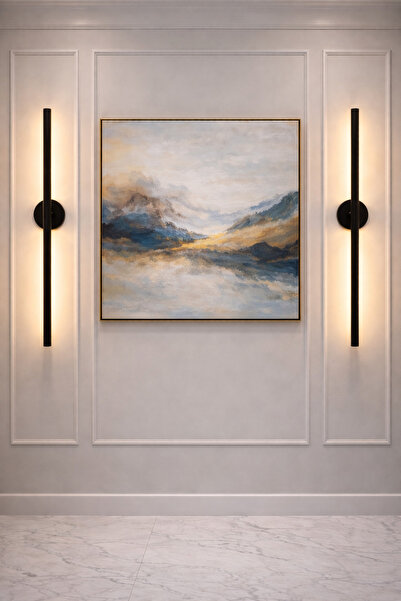 Nazik Aydınlatma Atlas Siyah Modern Pili Günışığı Ledli 70 cm Duvar Apliği 1 ...