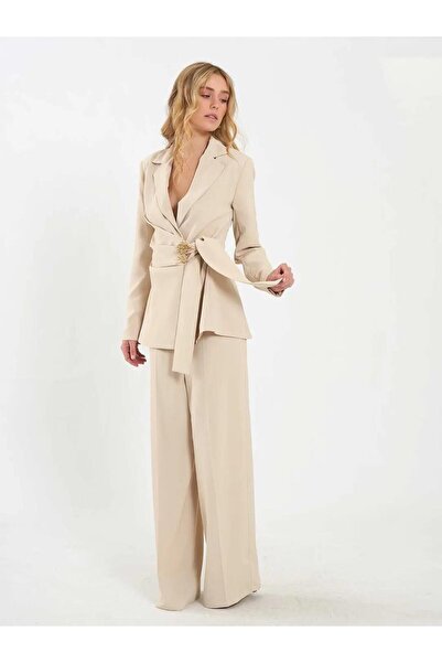 Lefon Jachetă drapată pentru femei cu cataramă Fit 131047