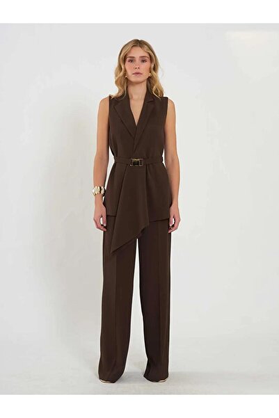 Lefon Set de vestă piese asimetrice pentru femei, curea piese, 220633