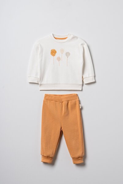 BabyCosy Organic Wear 100% قطن، طقم أطفال - طقم مكون من قطعتين: سترة بأكمام ط...