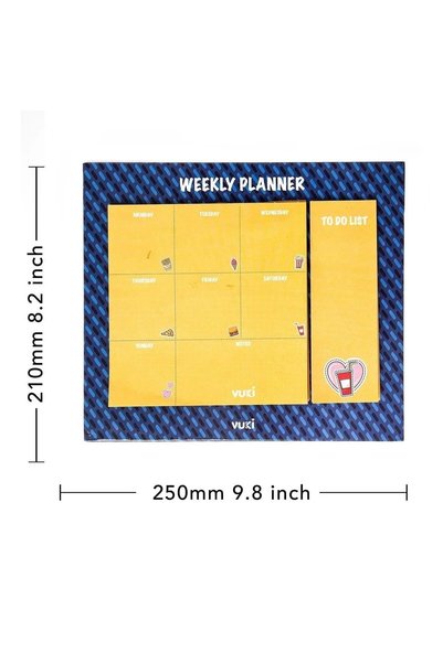 yordama Fast Food Concept Weekly Planner Block Note 25X21 cm