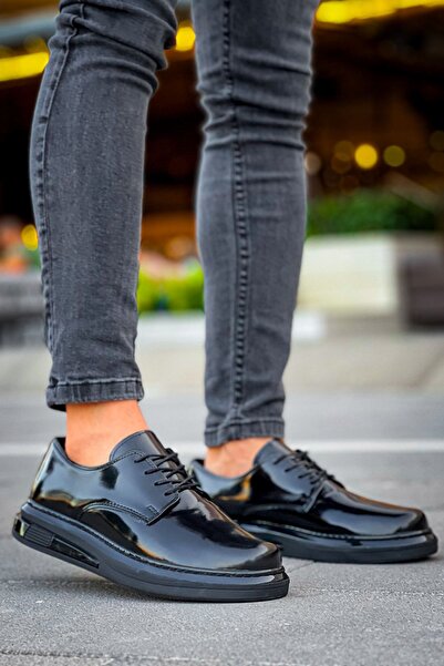 Mhoda Shoes حذاء RLX-2403 Clasico الكلاسيكي للرجال من الجلد اللامع برباط يومي...