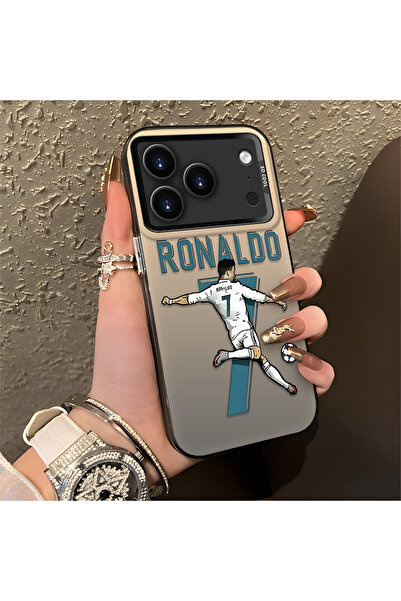 Hontinga حافظة هاتف آيفون 17 برو ماكس متوافقة مع CR7 منقوش مصنوعة من السيليكو...