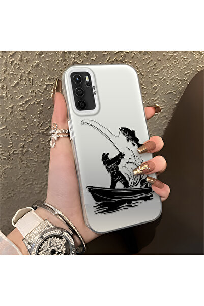 Hontinga حافظة هاتف OPPO A55 4G متوافقة مع السيليكون ذات الحواف الصلبة والمضا...