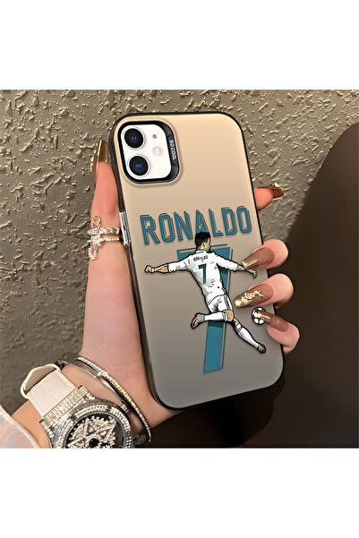 Hontinga حافظة هاتف آيفون 12 ميني متوافقة مع CR7 منقوش مصنوعة من السيليكون وظ...