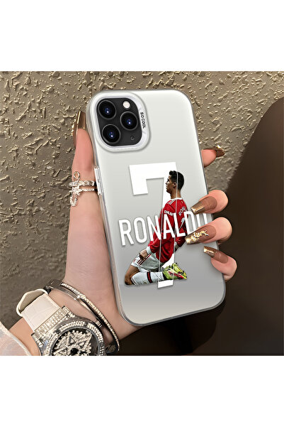 Hontinga iPhone 11 Pro Compatible Cr7 Patterned Silicone Edge Hard Back Anti-...