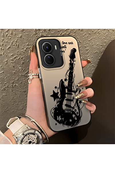 Hontinga حافظة هاتف Vivo Y16 متوافقة مع حافة السيليكون الصلبة ومضادة للسقوط ع...