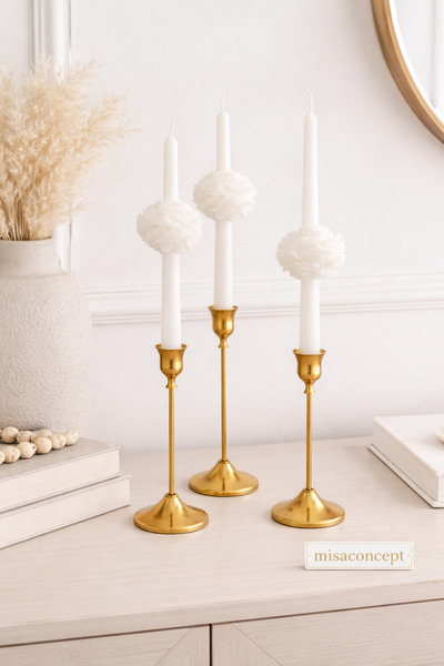 MİSACONCEPT KOKULU ŞAKAYIK DETAYLI ŞAMDAN MUM (şamdanlık dahil değildir)