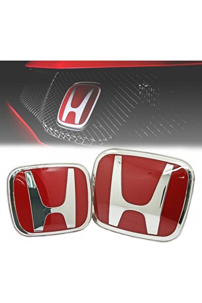 X POWER TUNİNG honda civic 2016.2021 fc5 uyumlu kırmızı ön-arka H logo