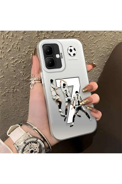 Hontinga حافظة هاتف Infinix Smart 10 متوافقة مع الحافة السيليكونية الصلبة وال...