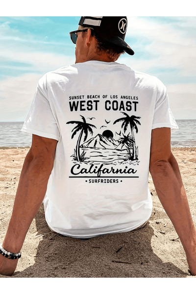 gencerco Δυτική Ακτή Καλιφόρνια με τύπωμα Premium oversized Μπλουζάκι