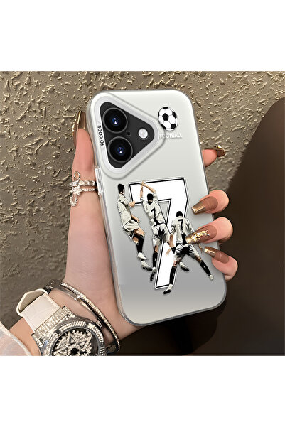 Hontinga iPhone 16 Plus Compatible Silicone Edge Hard Back Anti-Fall Phone Ca...